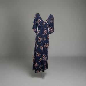 Motherhood maternity pants suit floral purple pink size small